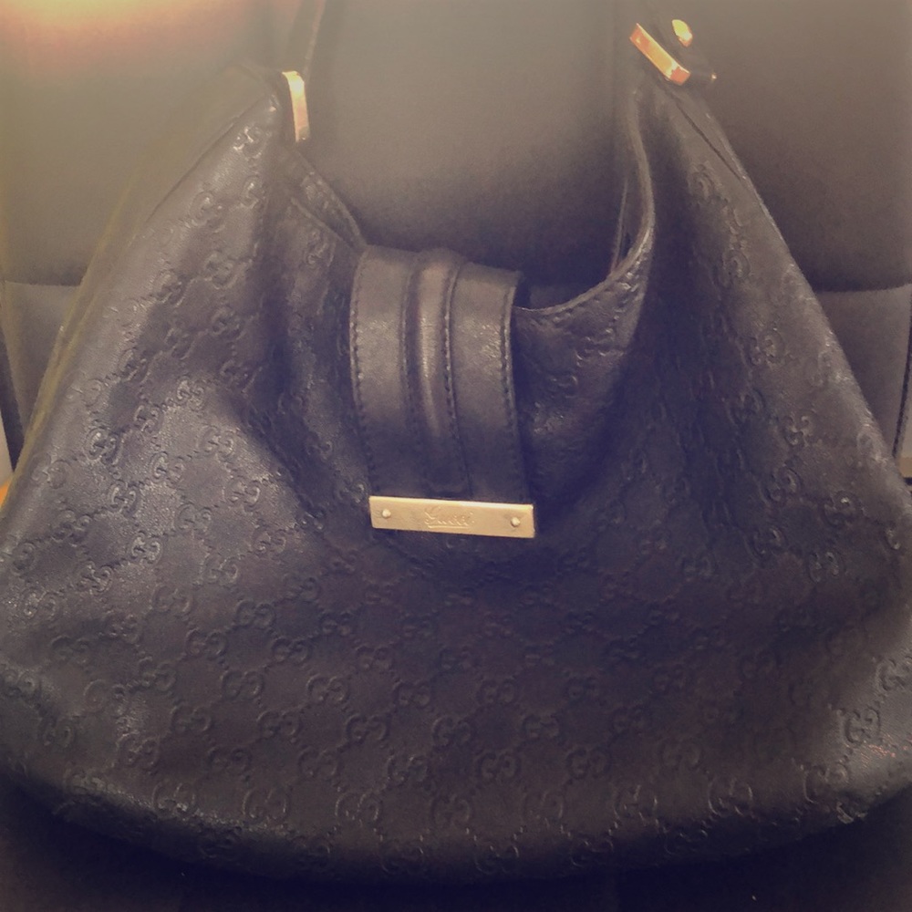 Gucci | Guccissima Web Medium Hobo Black